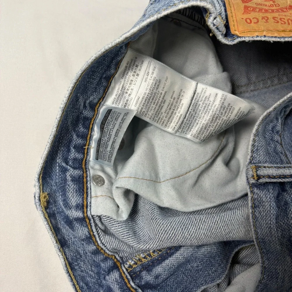 Levis 505 Regular Fit Denim Shorts‎ Mens 36 Blue Medium Wash Jorts 10in Inseam